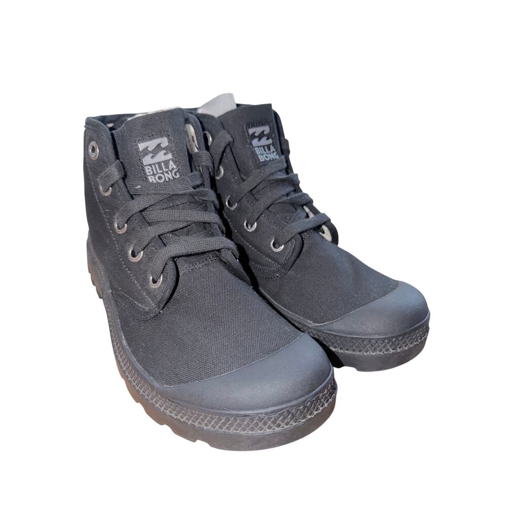Billabong wanderlust women’s black canvas chunky lug sole sneakers hi-top 9